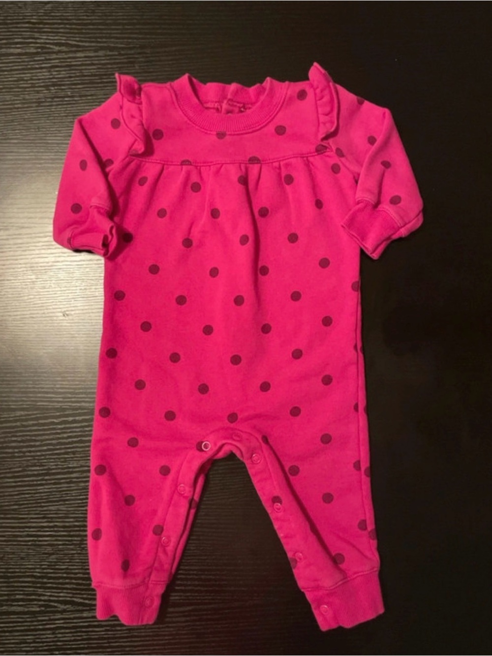 Carter's Pink Polka Dot One-Piece Romper